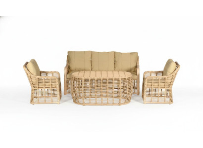 Juego de muebles de jardín sofá mesa sofá sillón veranda grupos de asientos moderno lujo nuevo