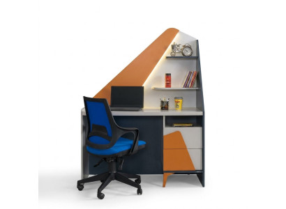 Schreibtisch Top-Qualität Designer Jugendzimmer Möbel Holz Luxus Tische Blau