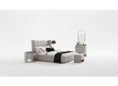 Schlafzimmer Doppelbett Nachttische Kommode Spiegel Komplettzimmer Möbel