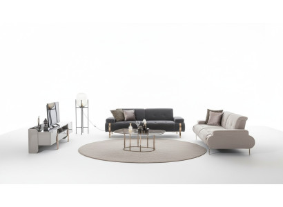 Sofas 3 Sitzer Couchtisch Sideboard Wandschrank Bücherregal Wohnwand 2x