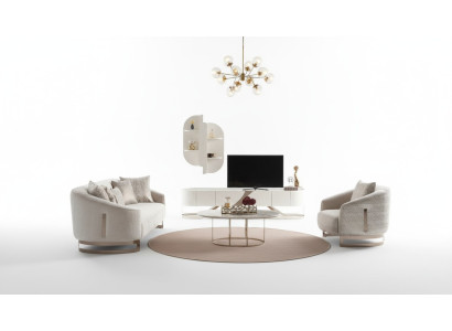 Wohnwand Sideboard Wandregal Sessel Sofa 3 Sitzer Couchtisch Wohnzimmer