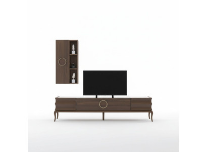 Wohnwand Anbauwand Schrankwand Fernsehschrank TV Sideboard Wandschrank