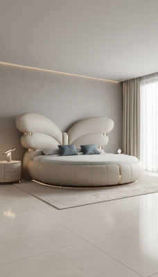 Cama de diseño de lujo beige