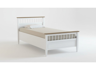 Weißes Holzbett im eleganten Design