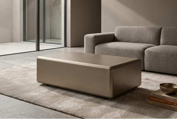 Mesa de sofá elegante beige