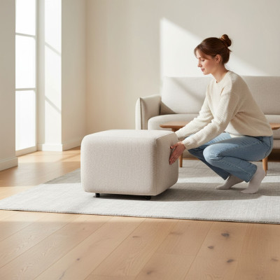 Puf moderno elegante beige