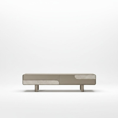 Mueble de televisión moderno en madera beige