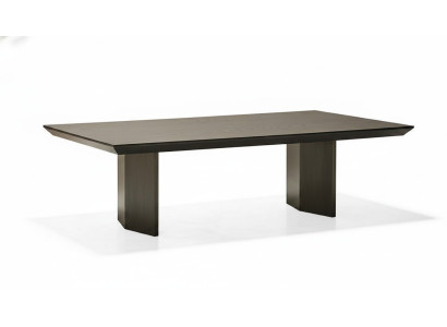 Mesa de café elegante de madera marrón en estilo clásico
