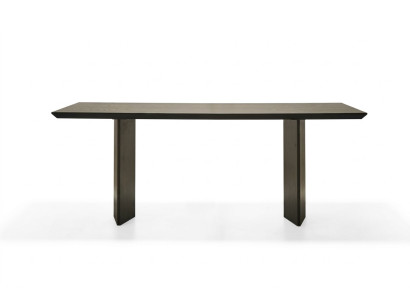 Mesa de comedor elegante en bronce cálido para hogares modernos