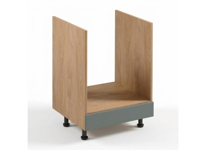 Base modular para mueble de cocina debajo de la placa de cocción de madera