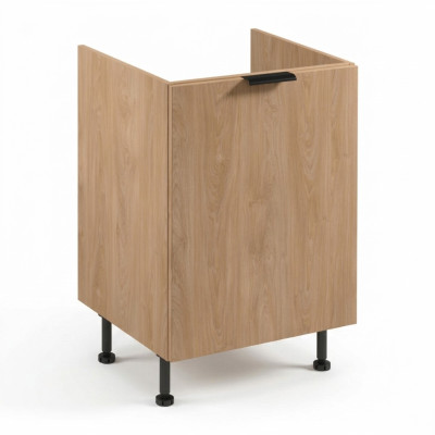 Contenedor de basura de cocina beige con sistema de clasificación
