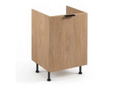 Contenedor de basura de cocina beige con sistema de clasificación