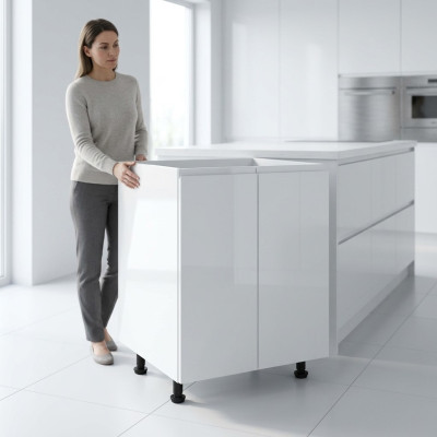 Móvil bajo lavabo en lacado blanco