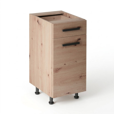 Mueble de cocina móvil debajo del fregadero con estantes y cajón