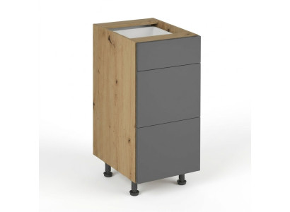 Armario móvil con cajones, mueble de cocina con 3 cajones