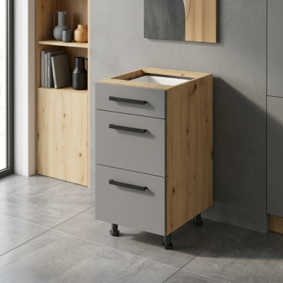 Armario extensible con cajones, mueble de cocina