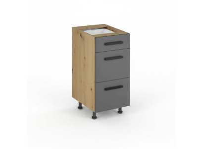 Armario extensible con cajones, mueble de cocina