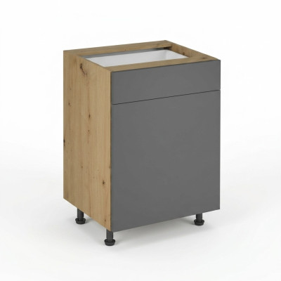 Mesa de cocina móvil con cajón y 2 estantes