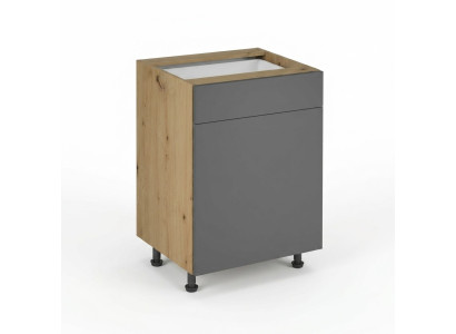 Mesa de cocina móvil con cajón y 2 estantes