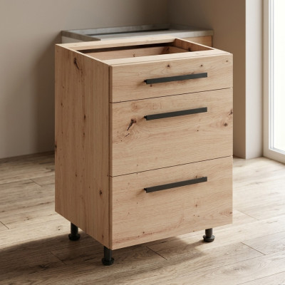 Armario móvil de madera con cajones