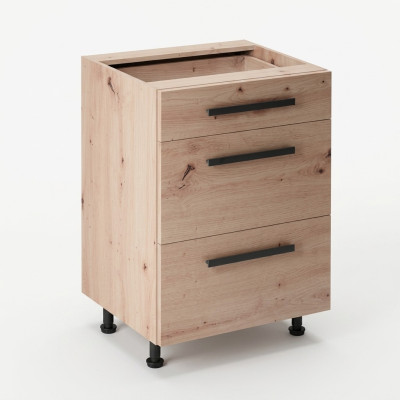 Armario móvil de madera con cajones