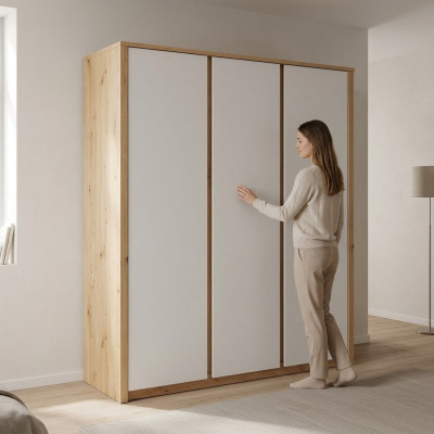 Moderno armario textil con 2 barras para ropa