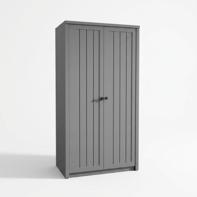 Armario textil con barra para ropa