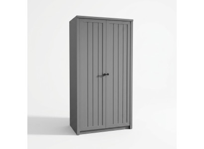 Armario textil con barra para ropa