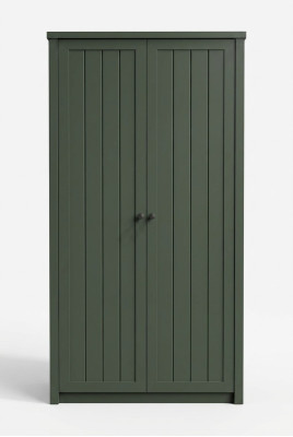 Armario de dormitorio con barra para ropa, multifuncional, verde