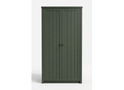 Armario de dormitorio con barra para ropa, multifuncional, verde