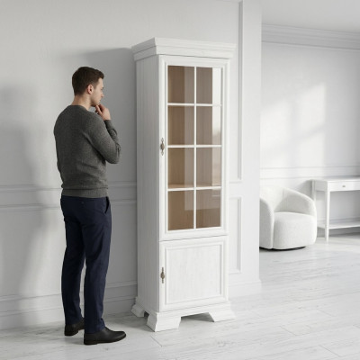 Vitrina buffet vintage blanca