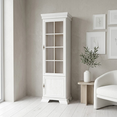 Vitrina buffet vintage blanca