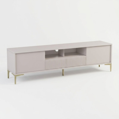 Mueble de TV móvil moderno en acero inoxidable