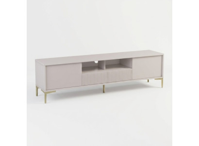 Mueble de TV móvil moderno en acero inoxidable