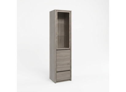 Elegante vitrina de madera gris moderna