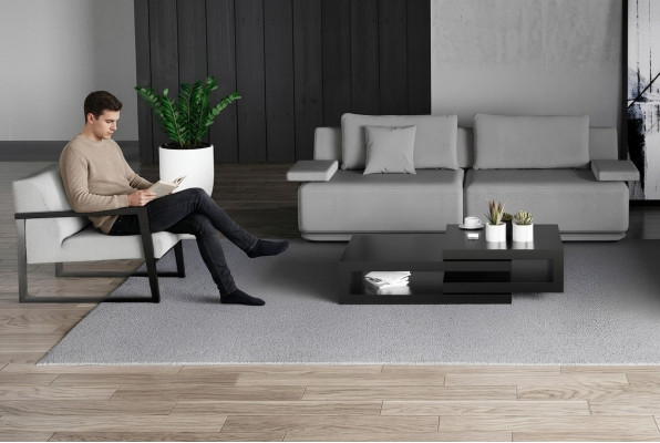 Sofá con sillón para la sala Elegance en detalles