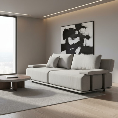 Sofá de 3 plazas Estetica para la sala con enfoque en los detalles