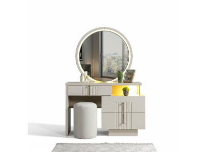 Mesa de maquillaje elegante con espejo