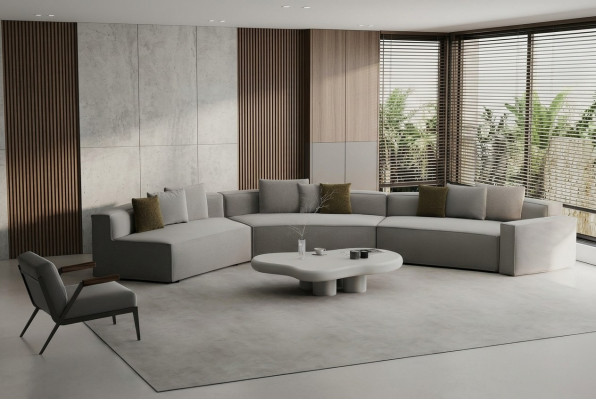 Sofá con sillón para la sala Acento cómodo en el diseño interior