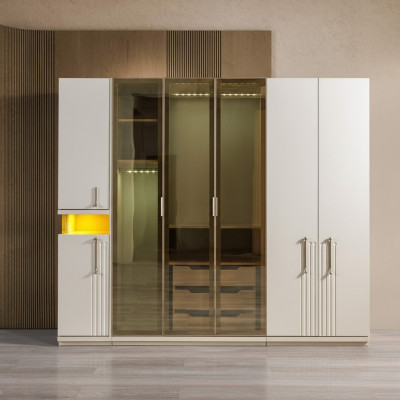 Moderna armario de 251 cm para dormitorio