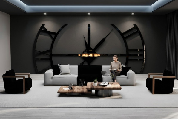 Sofá con 2 sillones para una sala elegante