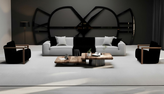 Sofá con 2 sillones para una sala elegante