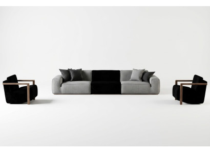 Sofá con 2 sillones para una sala elegante
