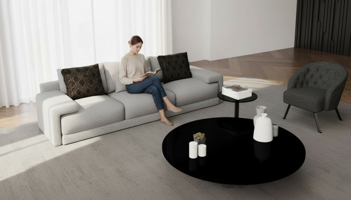 Sofá con diseño elegante y cómodo