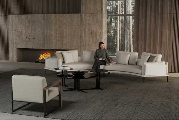Sofá con sillón para la sala Estética de confort en cada línea