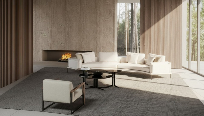 Sofá con sillón para la sala Estética de confort en cada línea