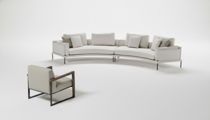 Sofá con sillón para la sala Estética de confort en cada línea