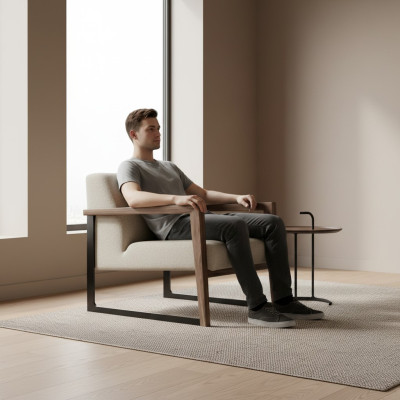 Sillón minimalista con máxima comodidad