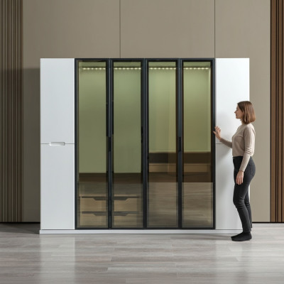Moderna armario de 255 cm