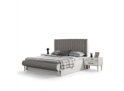 Conjunto de muebles elegante de 3 piezas con cama + 2 mesitas de noche